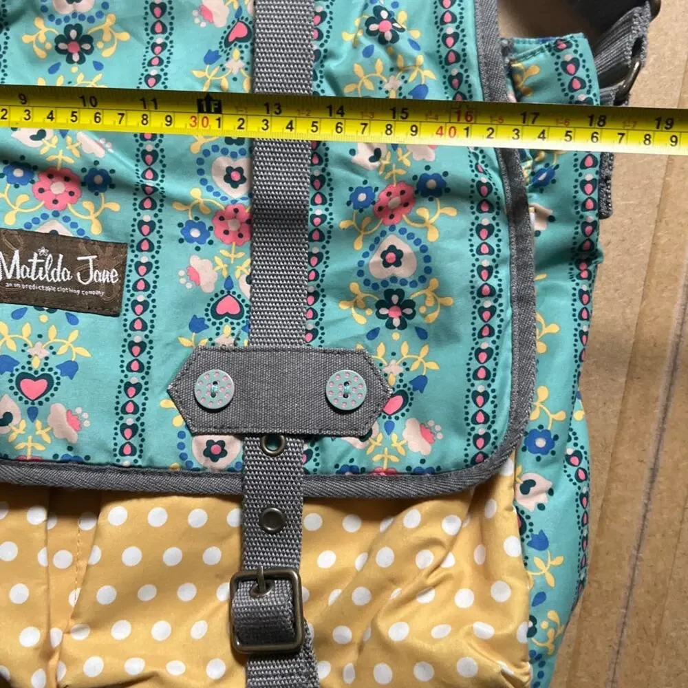 Matilda Jane Teal Floral & Mustard Polka Dot Crossbody Bag